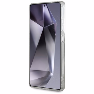 Karl Lagerfeld dėklas telefonui su kalnų krištolais Karl Head logotipu Samsung Galaxy S25 Ultra skaidrus