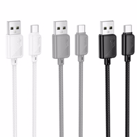 Kabelis USB A į USB C Hoco 3A 1 m X113 baltas