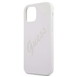 Guess GUHCP12LLSVSCR iPhone 12 Pro Max 6.7" kreminis kietasis dėklas Script Vintage