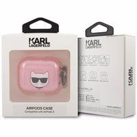 Karl Lagerfeld Glitter Choupette AirPods dėklas 3 - rožinis
