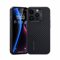 Montage Magnetinis Armor Pro Kevlar dėklas su metalo rėmu 600D+1500D (MA62) iPhone 15 Pro Max juodas (m)