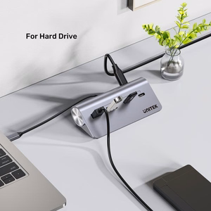 UNITEK aliuminio USB-C šakotuvas 2x USB-A 2x USB-C 5Gbps