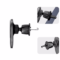 Tech-Protect MM15W-V1 automobilinis telefono laikiklis su MagSafe 15W indukciniu įkrovikliu, tvirtinamas prie oro angos - juodas