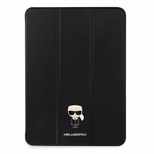 Karl Lagerfeld Saffiano Ikonic Karl dėklas iPad 12.9" Pro 2021 - Juodas