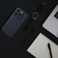 SILICONE MAG COVER dėklas telefonui suderinamas su MagSafe iPhone 15 Pro Max mėlynas titano