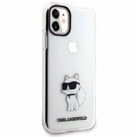 Karl Lagerfeld Ikonik Choupette Dėklas iPhone 11 / Xr - Permatomas