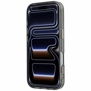Guess IML Ring Stand 360 Script Metal Logo MagSafe dėklas, skirtas iPhone 17 Pro / 18 Pro – juodas