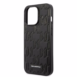 Karl Lagerfeld KLHCP13LMNMP1K iPhone 13 Pro / 13 6.1" dėklas telefonui (m) juodas / juodas Monogramos plokštelė