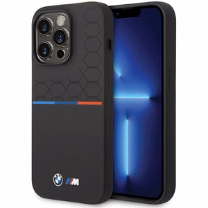 BMW silikoninis rašto dėklas telefonui iPhone 15 Pro - juodas