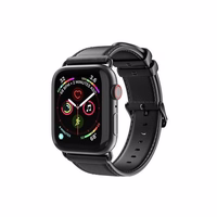 DUX DUCIS natūralios odos dirželis YA, skirtas Apple Watch 38 / 40 / 41 mm, juodas
