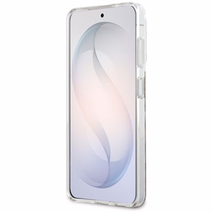 Guess dėklas IML Leopard Print Triangle MagSafe for Samsung Galaxy S26 rudas