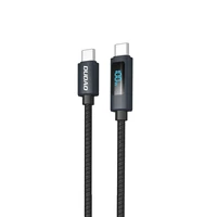 Dudao L7C USB-C - USB-C 100W kabelis su LED ekranu 1m - juodas