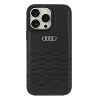 Audi Sintetinės odos iPhone 16 Pro Max 6.9" juodas/juodas kietas dėklas AU-TPUPCIP16PM-GT/D2-BK