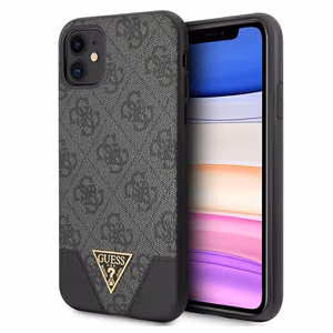 Guess 4G Triangle Collection dėklas telefonui iPhone 11 6.1" / Xr - Pilkas