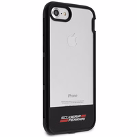 Ferrari Racing Shield dėklas telefonui iPhone 7 / 8 / SE 2020 / SE 2022 - Pusiau skaidrus