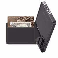 Dėklas telefonui Samsung Galaxy S25 Ultra su stovu ir pinigine (m) - juodas