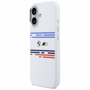 BMW M Silicon Horizontal Line MagSafe deklas, skirtas iPhone 17 - Baltas