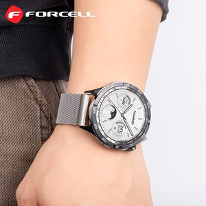 FORCELL F-DESIGN FS11 magnetinis nerūdijančio plieno dirželis SAMSUNG laikrodžiui 20 mm sidabrinis