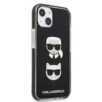 Dėklas telefonui Karl Lagerfeld Karl&Choupette Head Case iPhone 13 - juodas