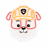 Hanging neon LED Paw Patrol on plexiglass - Rubble OW-130446