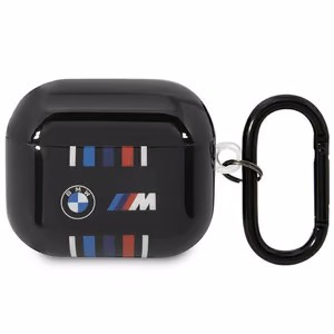 Чехол BMW BMA322SWTK для AirPods 3-го поколения, чёрный / чёрный, с разноцветными линиями
