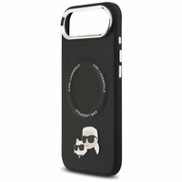 KARL LAGERFELD dėklas telefonui IPHONE 17 Air, suderinamas su magnetiniu MagSafe (KLHMP17MPSMLRKCK, PU K&C PINS) juodas