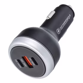 Automobilinis įkroviklis USB A + 2 x Type C PD QC3.0 3A 191W CC69-2C1A juodas