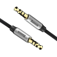 Baseus Yiven Audio kabelis mini jack 3,5mm AUX, 1m (juodas ir sidabrinis)