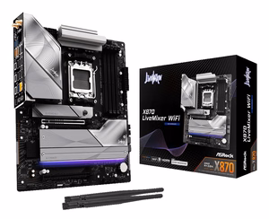 Asrock X870 LiveMixer WiFi pagrindinė plokštė AMD X870 Socket AM5 ATX