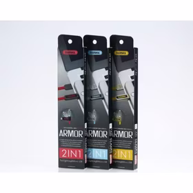 USB kabelis Remax "Armor" RC-067 mėlynas 2in1 "MicroUSB / Lightning" 100cm