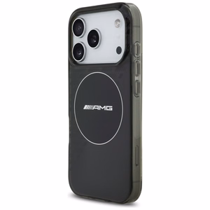 AMG Dvigubo sluoksnio permatomas dūminis magnetinis dėklas telefonui iPhone 17 Pro - juodas