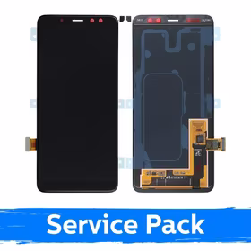 Ekranas skirtas Samsung A530 2018 A8 juodas (Service Pack)