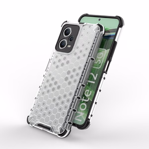 Honeycomb dėklas telefonui Xiaomi Redmi Note 12 5G / Poco X5 5G šarvuotas hibridinis dangtelis juodas