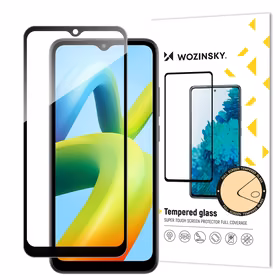 Wozinsky Pilno klijavimo apsauginis stiklas Xiaomi Redmi A1+ 9H, su juodu rėmeliu