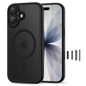 Tech-Protect Magpeak Magsafe CC dėklas telefonui iPhone 17 - matinės juodos spalvos