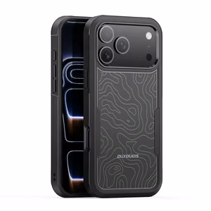 Dėklas Dux Ducis Shld Apple iPhone 17 Pro Max juodas (Contour Pattern)