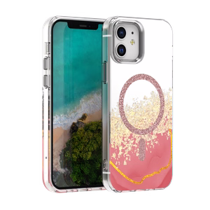 Epoxy Mag dėklas skirtas iPhone 12 / 12 Pro 6,1" rožinis