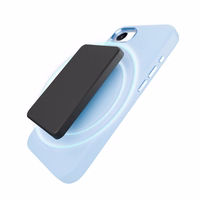 Puro skysto silikono dėklas "ICON MAG PRO" su magnetine, metaliniais mygtukais ir kameros žiedu iPhone 16E, mėlynas