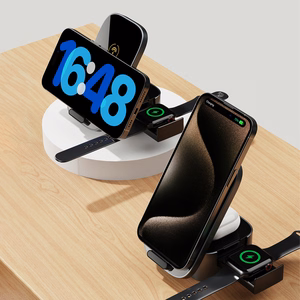 Dudao A11Pro+ 15W 3in1 indukcinis įkroviklis telefonui / išmaniajam laikrodžiui / ausinėms - juodas