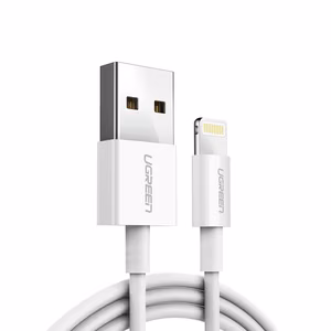 Ugreen US155 20728 USB-A / Lightning MFi 2.4A кабель 1m - белый