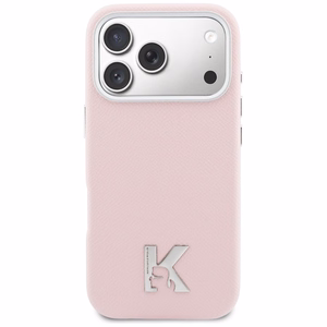 "Karl Lagerfeld Karl Head" logotipas "MagSafe" dėklas "iPhone 17 Pro Max" - rožinis