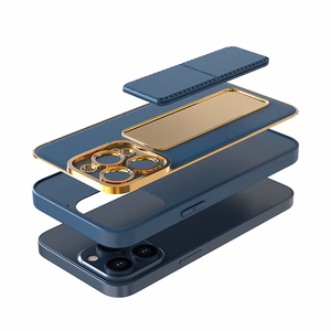 Naujas Kickstand dėklas telefonui iPhone 12 Pro su stovu raudonas