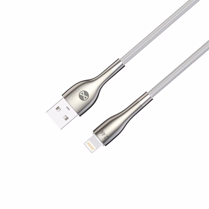 Forever Sleek laidas USB - Lightning 1,0 m 2.4A baltas