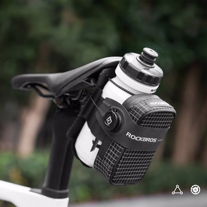 Rockbros P010 multifunctional saddle bag with bottle holder - black