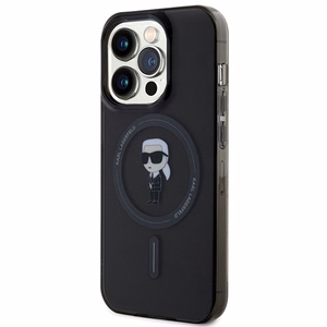 Karl Lagerfeld KLHMP15XHFCKNOK iPhone 15 Pro Max 6.7" чёрный/чёрный жёсткий чехол IML Ikonik MagSafe