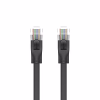 UNITEK C1811GBK tinklo kabelis Juoda 3 m Cat6