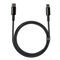 Baseus kabelis Tungsten PD USB-C - Lightning 1,0 m juodas 20W