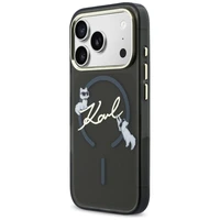 Karl Lagerfeld IML Choupettes Karl Script Logo MagSafe Case for iPhone 17 Pro Max - Black