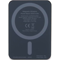 Magnetinė išorinė baterija Guess MagSafe Metal Script Logo 5W 3000mAh (juoda)