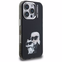Karl Lagerfeld IML Aquarelle Karl & Choupette & Logo deklas iPhone 16 Pro Max - juodas